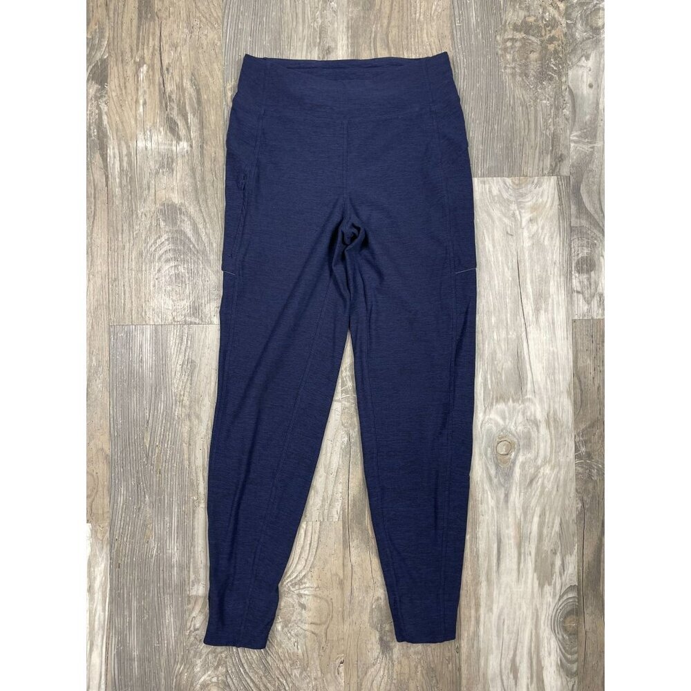 Lululemon Run On Jogger 28" Size 6 Heathered Hero Blue Zip Pocket Tight